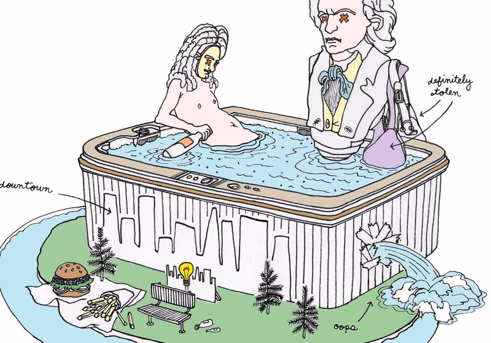Drawing for "Get in if you want to live", by John Jodzio